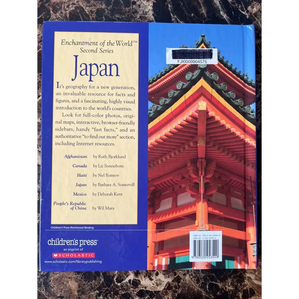 Japan Enchantment of the World Second Series‎ Barbara Somervill Scholastic Book